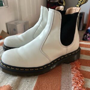 White Leather Boot Dr. Marten